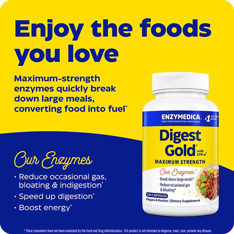 Digest Gold   120錠 Digest Gold with ATPro, Enzymedica